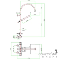 Душевая стойка со смесителем-термостатом Fiore X-Termo 31 CR 0983 хром
