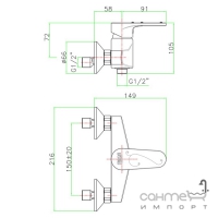 Змішувач для душу Fiore Kyma Sky 78 CR 6510 хром