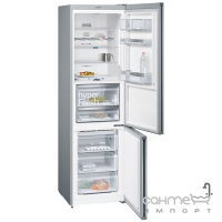 Отдельностоящий двухкамерный холодильник с нижней морозильной камерой Siemens KG39FSW45 белый