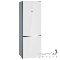 Отдельностоящий двухкамерный холодильник с нижней морозильной камерой Siemens KG49NLW30U белый