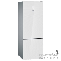 Отдельностоящий двухкамерный холодильник с нижней морозильной камерой Siemens KG56NLW30N белый