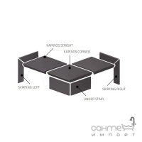 Плитка 8х30 Opoczno Solar Graphite Skirting Structure