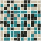 Мозаїка 31,5x31,5 Vidrepur Colors Mix 831/832/836 Hueso/Azul Turquesa/Marron Oscuro)