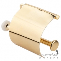 Держатель для туалетной бумаги с крышкой Kugu Pan 011G золото