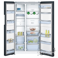 Отдельностоящий двухкамерный холодильник Bosch Side-by-Side Serie 8 KAN92LB35 черный