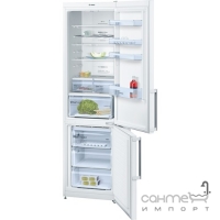 Отдельностоящий двухкамерный холодильник с нижней морозильной камерой Bosch KGN39XW37 белый