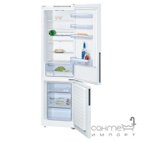 Отдельностоящий двухкамерный холодильник с нижней морозильной камерой Bosch KGV39VW31 белый
