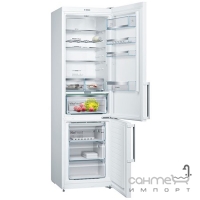 Отдельностоящий двухкамерный холодильник с нижней морозильной камерой Bosch Serie 6 KGN39AW35 белый