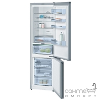 Отдельностоящий двухкамерный холодильник с нижней морозильной камерой Bosch Serie 6 KGN39LB35U черный