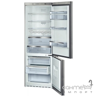 Отдельностоящий двухкамерный холодильник с нижней морозильной камерой Bosch KGN49SB31 черный