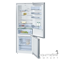 Отдельностоящий двухкамерный холодильник с нижней морозильной камерой Bosch KGN56LB30N черный