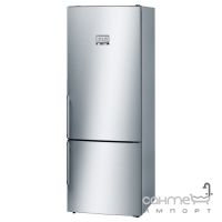 Отдельностоящий двухкамерный холодильник с нижней морозильной камерой Bosch Serie 8 KGN56PI30U нержавеющая сталь