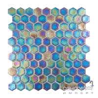 Мозаика 31,5x31,5 Vidrepur Honey Shell Deep 556 (синяя)