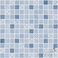 Мозаика 31,5x31,5 Vidrepur Impressions Hidraulics Born Blue (синяя)