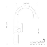 Смеситель для кухни Schock SC520 555000 хром, гранит в цветах Cristadur