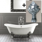 Чавунна ванна Devon&Devon Cherie 2MRCHERIECRDD + ніжки Princess алюміній