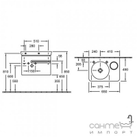 Подвесная тумба Villeroy&Boch Joyce 65 A86200DH с раковиной 41066501 белый глянец