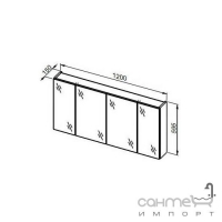 Зеркальный шкаф Aquaform Carmen 120 0408-512411 шоколад