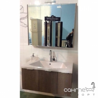 Комплект мебели Arcom E.GO 95 Rovere Tranche Canapa (тумба с раковиной и зеркальным шкафчиком)