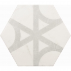 Напольная плитка, керамогранит 17,5x20 Equipe Carrara Hexagon Flow 23103 (белая, матовая)
