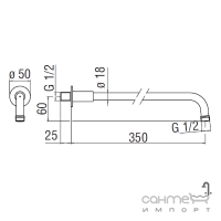 Душева система, що вбудовується Nobili Rubinetterie New Road Slim300 RDSL300/1CR