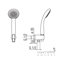 Душева система, що вбудовується Nobili Rubinetterie New Road Slim300 RDSL300/1CR