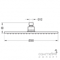 Душевая система встраиваемая Nobili Rubinetterie Acquerelli Slim300 ACSL300/1CR