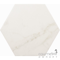 Плитка для підлоги, керамограніт 17,5x20 Equipe Carrara Hexagon 23101 (біла, матова)
