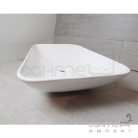Раковина керамічна прямокутна на стільницю Vito VT-0037 біла