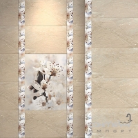 Настінна плитка декор 25х40 Golden Tile Sakura Beige, арт. В61411