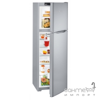 Двокамерний холодильник з верхньою морозилкою Liebherr CTsl 3306 Comfort (А+) сріблястий