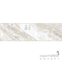 Плитка для підлоги Інтеркераму Сarrara бордюр сірий 15х60, арт. БН 110 071