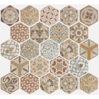 Плитка напольная, шестиугольная 17,5x20 Equipe Hexatile Harmony Colours 21356 (случайный дизайн) 