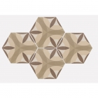 Плитка напольная, шестиугольная 17,5x20 Equipe Hexatile Harmony Nature Cream 21354
