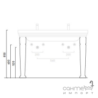 Ніжка керамічна для раковин Catalano Canova Royal 1GACV00 біла
