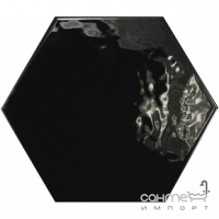 Плитка настенная, шестиугольная 17,5x20 Equipe Hexatile Negro Brillo 20525 (черная)