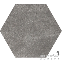 Плитка напольная, шестиугольная 17,5x20 Equipe Hexatile Cement Black 22094 (темно-серая) /60 М2/пал.