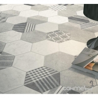 Плитка для підлоги, шестикутна, декор 17,5x20 Equipe Hexatile Cement Geo Sand 22100 (випадковий візерунок)