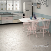 Плитка под дерево 9x20,5 Equipe Hexawood Chevron Tan Left 21656 (светло-бежевая)