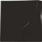 Настінна плитка 15x15 Equipe Magical 3 Curve Black 23230 (чорна, глянсова)