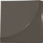 Настенная плитка 15x15 Equipe Magical 3 Curve Dark Grey 23227 (темно-серая, глянцевая)