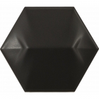Настенная плитка, шестиугольная 12,4x10,7 Equipe Magical 3 Star Black Matt 23028 (черная, матовая)