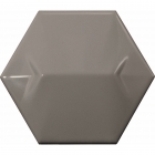Настенная плитка, шестиугольная 12,4x10,7 Equipe Magical 3 Star Dark Grey 23235 (темно-серая, глянцевая)