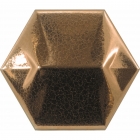 Настенная плитка, шестиугольная 12,4x10,7 Equipe Magical 3 Star Metallic 23054 (бронза, глянцевая)