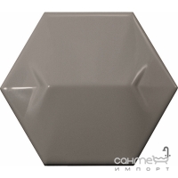Настенная плитка, шестиугольная 12,4x10,7 Equipe Magical 3 Star Dark Grey 23235 (темно-серая, глянцевая)