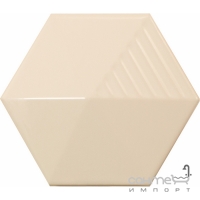 Настенная плитка, шестиугольная 12,4x10,7 Equipe Magical 3 Umbrella Cream 23072 (бежевая, глянцевая)	