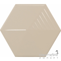 Настенная плитка, шестиугольная 12,4x10,7 Equipe Magical 3 Umbrella Greige 23217 (светло-бежевая, глянцевая)