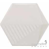 Настінна плитка шестикутна 12,4x10,7 Equipe Magical 3 Umbrella White 23069 (біла, глянсова)