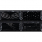 Настенная плитка, декор 7,5x15 Equipe Metro Paradise Black Gloss 21279 (черная)