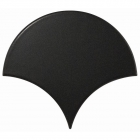 Плитка настінна 10,6x12 Equipe Scale Fan Black Matt 21976 (чорна, матова)
